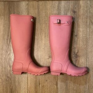 Pink hunter boots